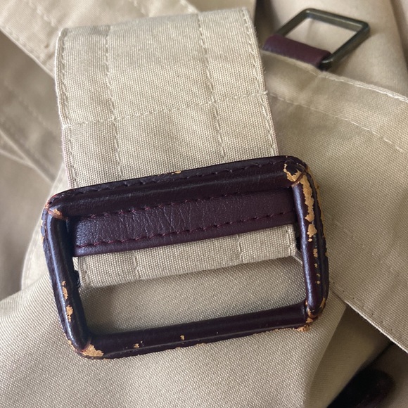 Etienne Aigner beige trench coat double breasted with belt size 8 - Picture 11 of 16